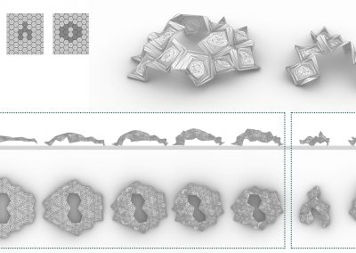 Shell Design Using Origami and Cellular Automata
