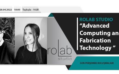 Thursday Meeting & Seminar: Rolab Studio